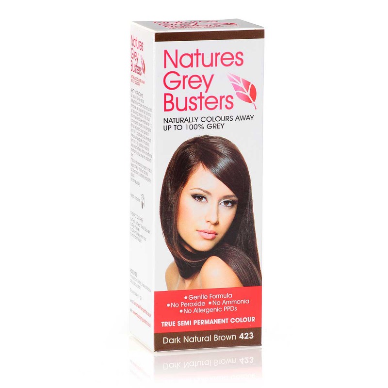 Natures Grey Busters Dark Natural Brown 423 Hair Colour